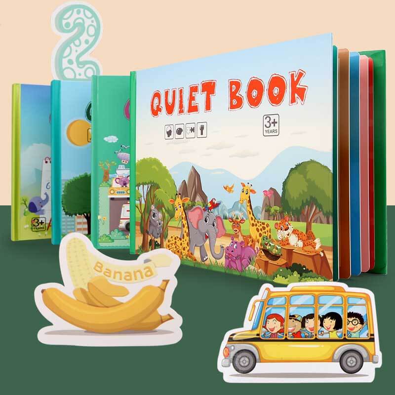 Quiet Book for Toddlers, Montessori Interactive Toys Busy Book for